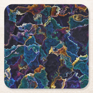 Dessous-de-verre Carré En Papier Marche à huile