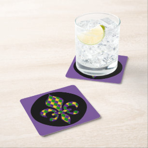 Dessous-de-verre Carré En Papier Mardi Gras