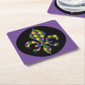 Dessous-de-verre Carré En Papier Mardi Gras (Incliné)