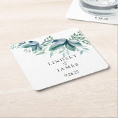 Dessous-de-verre Carré En Papier Mariage (Incliné)