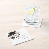 Dessous-de-verre Carré En Papier Mariage (En situation)