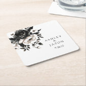 Dessous-de-verre Carré En Papier Mariage (Incliné)