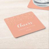 Dessous-de-verre Carré En Papier Mariage (Incliné)