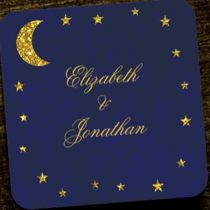 Dessous-de-verre Carré En Papier Mariage céleste du ciel nocturne