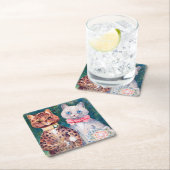 Dessous-de-verre Carré En Papier Mariage de chat, Mariage, Mariée, Mariée, Louis Wa (En situation)