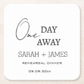 Dessous-de-verre Carré En Papier Mariage de la répétition d'un jour (Devant)