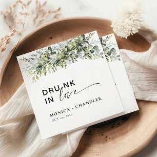 Dessous-de-verre Carré En Papier Mariage de plantes vertes