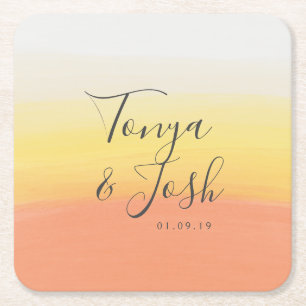 Dessous-de-verre Carré En Papier Mariage d'Halloween Bonbons au Maïs Aquarelle