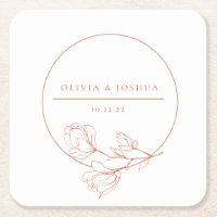 Mariage en terre cuite Floral Personnalisé