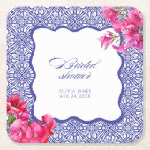 Dessous-de-verre Carré En Papier Mariage italien sous les bougainvillées (Devant)