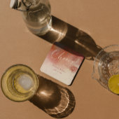 Dessous-de-verre Carré En Papier Mariage moderne de Boho du désert de Terracotta