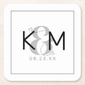 Dessous-de-verre Carré En Papier Mariage moderne décoratif ID887 (Devant)