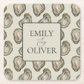 Dessous-de-verre Carré En Papier Mariage Oyster Shells (Devant)