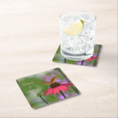 Dessous-de-verre Carré En Papier Mariage papillon du jardin (En situation)