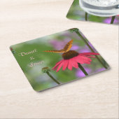 Dessous-de-verre Carré En Papier Mariage papillon du jardin (Incliné)