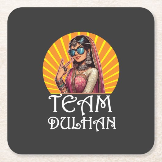 Dessous-de-verre Carré En Papier Mariage Shaadi Vibes (Devant)