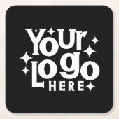 Dessous-de-verre Carré En Papier Marque marketing du logo commercial Retro personna (Devant)