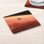 Dessous-de-verre Carré En Papier Mars Science Laboratory approchant Mars. (Incliné)