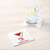 Dessous-de-verre Carré En Papier Martini de Noël S (En situation)