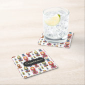 Dessous-de-verre Carré En Papier Matreshka personnalisable (En situation)