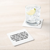 Dessous-de-verre Carré En Papier Mauvaise humeur (En situation)