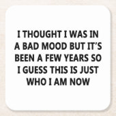 Dessous-de-verre Carré En Papier Mauvaise humeur (Devant)