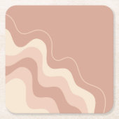 Dessous-de-verre Carré En Papier Mauve and Beige Liquid Abstract  (Devant)