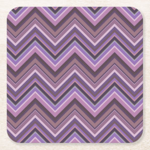 Dessous-de-verre Carré En Papier Mauve zigzag stripes