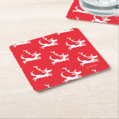 Dessous-de-verre Carré En Papier Max the Reindeer Silhouette (Incliné)