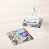 Dessous-de-verre Carré En Papier Mediterranean Summer (En situation)