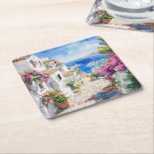 Dessous-de-verre Carré En Papier Mediterranean Summer (Incliné)