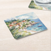 Dessous-de-verre Carré En Papier Mediterranean Summer (Incliné)