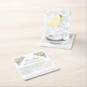 Dessous-de-verre Carré En Papier Megan Elegant Mariage Réception Fun Faits (En situation)