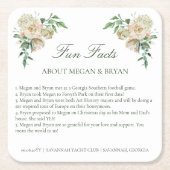 Dessous-de-verre Carré En Papier Megan Elegant Mariage Réception Fun Faits (Devant)