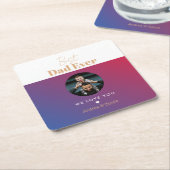 Dessous-de-verre Carré En Papier Meilleur papa (Incliné)