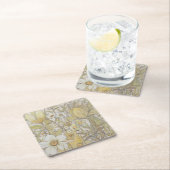 Dessous-de-verre Carré En Papier Mélanger floral (En situation)