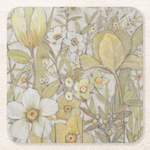 Dessous-de-verre Carré En Papier Mélanger la flore