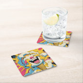 Dessous-de-verre Carré En Papier Melting Joy – Ice Cream Pop Art Explosion (En situation)