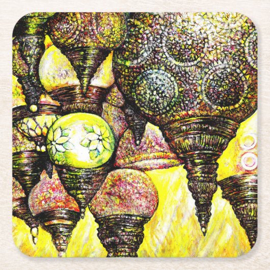 Dessous-de-verre Carré En Papier Même plus grande idée de couleur (Devant)