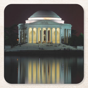 Dessous-de-verre Carré En Papier Mémorial de Jefferson