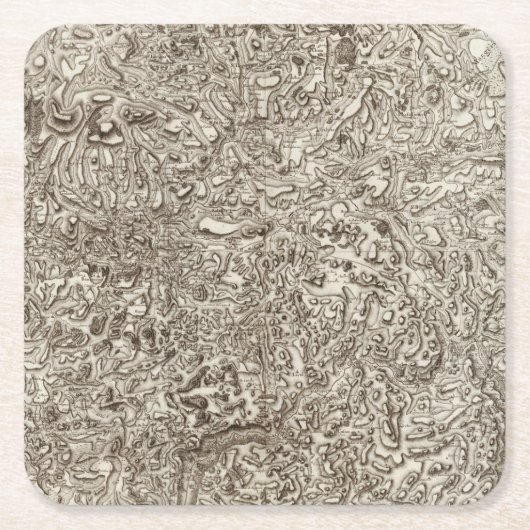 Dessous-de-verre Carré En Papier Mende (Devant)