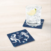 Dessous-de-verre Carré En Papier Mer d'affiche d'amour (En situation)