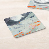 Dessous-de-verre Carré En Papier Mer Polyphonique - Beige (Incliné)