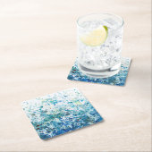 Dessous-de-verre Carré En Papier Mer Speckée I (En situation)