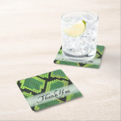 Dessous-de-verre Carré En Papier Merci de serpent animal sauvage (En situation)