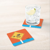 Dessous-de-verre Carré En Papier Mermaid X ing (En situation)