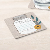 Dessous-de-verre Carré En Papier mes "deux cents " (Incliné)