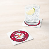 Dessous-de-verre Carré En Papier Miami Floride (En situation)