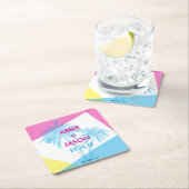 Dessous-de-verre Carré En Papier Miami Nights (En situation)