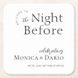 Dessous-de-verre Carré En Papier Minimal moderne | Soirée avant le dîner de répétit<br><div class="desc">Les dessous de verre faveurs de mariage sont parfaites pour attirer l'attention de vos invités. Mettez une table mariage inoubliable qui est personnalisée avec vos dessous de verre mariages spécialement faits qui ne s'adaptent pas seulement à l'événement, mais ils font aussi l'événement. Ces designs peuvent être personnalisés pour votre occasion...</div>